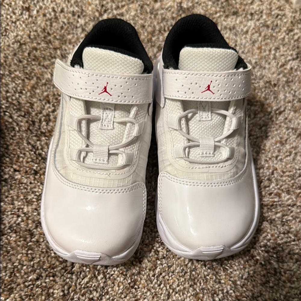 Jordan White Black Sneakers with Velcro Strap